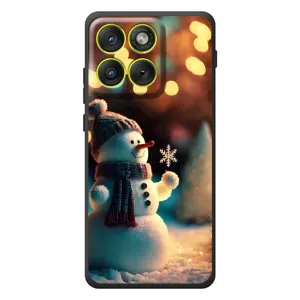 Чехлы на Новый Год Motorola Edge 70 (Снеговик праздничный)