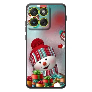 Чехлы на Новый Год Motorola Edge 70 (Снеговик в шапке)