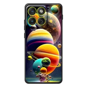 Чехол (ТПУ) с планетами на Motorola Edge 70 (Солнечна система)