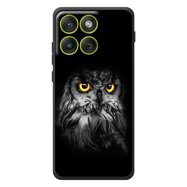 Чехол с рисунком «Сова на чёрном» для Motorola Edge 70 Чехол с рисунком «Сова на чёрном» для Motorola Edge 70