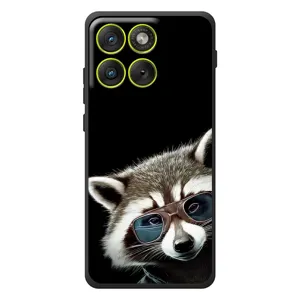 Силиконовый Чехол с Енотами на Motorola Edge 70 (Стильный Енот)