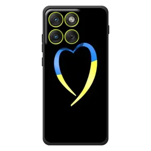 Силиконовый Чехол на Motorola Edge 70 (Я-Украина) (Украинское сердце)