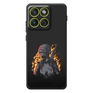 Чохол з картинкою "Герой Pubg" на Motorola Edge 70 (В полум'ї)
