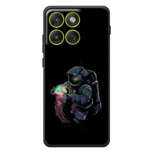 Силіконовый Чохол з принтом "Космонавти" на Motorola Edge 70 (В руках земля)