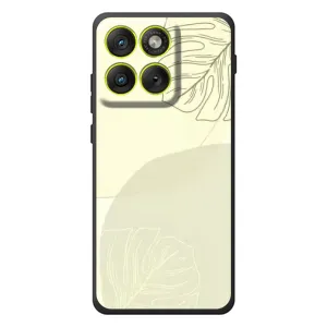 Чехол цветочный дизайн для Motorola Edge 70 (Зелёный фон)