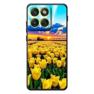 Чехлы с картинкой (Тюльпаны) на Мо Motorola Edge 70 (Желтые тюльпаны)