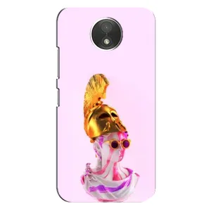 Чехол с Прикольным принтом на Motorola Moto C (XT1750) (АРТ Статуя)