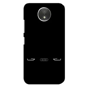 Силиконовый бампер с картинкой машины на Motorola Moto C (XT1750) (Силует Audi)