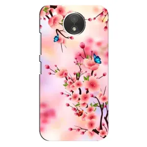 Чехол с принтом САКУРЫ на Motorola Moto C (XT1750) (Бабочки на сакуре)