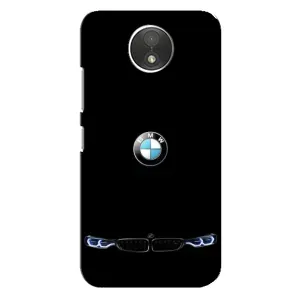 Силиконовый бампер с картинкой машины на Motorola Moto C (XT1750) (Черный BMW)