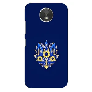 Чехол Укр Символика для Motorola Moto C (XT1750) (Цветущий Герб)