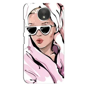 Чехол с картинкой Модные Девчонки Motorola Moto C (XT1750) (Девушка в халате)