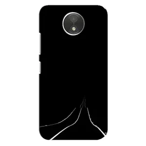 Чехол с картинками на черном фоне для Motorola Moto C (XT1750) (Дорога)