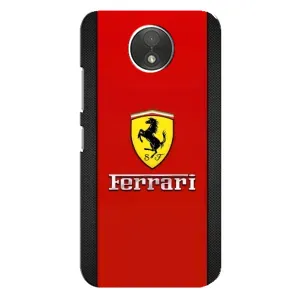 Силиконовый бампер с картинкой машины на Motorola Moto C (XT1750) (Ferrari Logo)