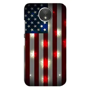 Чехол Флаг USA для Motorola Moto C (XT1750) (Флаг США 2)