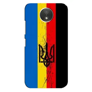 Чехлы УПА (Красно-Чёрный) на Motorola Moto C (XT1750) (Флаг УПА)