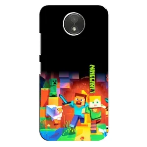 Чехлы для Motorola Moto C (XT1750) (Персонажи Майн Крафт) (Герой Майнкрафт)