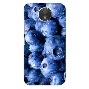 Чехол с изображением вкусной еды для Motorola Moto C (XT1750) (Голубика)