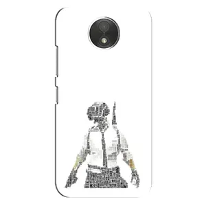 Силиконовый чехол с картинкой "Герой Pubg" на Motorola Moto C (XT1750) (Из букв)