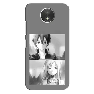 Чехол с персонажами АНИМЕ на Motorola Moto C (XT1750) (Кирито-Асуна)