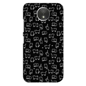 Чехол на тематику: Коты для Motorola Moto C (XT1750) (Котики на черном)