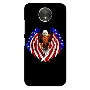 Чехол Флаг USA для Motorola Moto C (XT1750) (Крылья США)