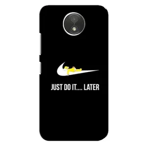 Силиконовый Чехол на Motorola Moto C (XT1750) с картинкой Nike (Later)