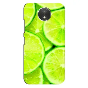 Чехол с изображением вкусной еды для Motorola Moto C (XT1750) (Лайм)