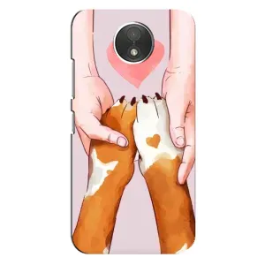 Чехол (ТПУ) Милые собачки для Motorola Moto C (XT1750) (Любовь к собакам)
