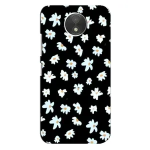Чехол с ромашками на Motorola Moto C (XT1750) (Маленькие ромашки)