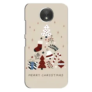 Чехол Санта Клаус для Motorola Moto C (XT1750) (Merry Christmas)