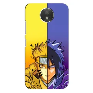 Купить Чехлы на телефон с принтом Anime для Motorola Moto C (XT1750) (Naruto Vs Sasuke)