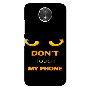 Чехол с Прикольным принтом на Motorola Moto C (XT1750) (Не трогай мой телефон)