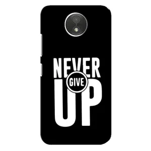 Силиконовый Чехол на Motorola Moto C (XT1750) с картинкой Nike (Never Give UP)