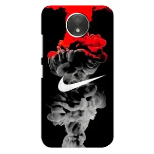 Силиконовый Чехол на Motorola Moto C (XT1750) с картинкой Nike (Nike дым)
