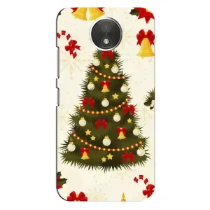 Чехол Новогодняя Елка на Motorola Moto C (XT1750) (Новогодний принт)