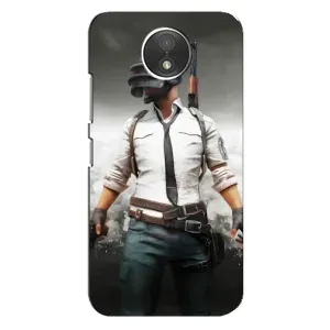 Силиконовый чехол с картинкой "Герой Pubg" на Motorola Moto C (XT1750) (Пабг)