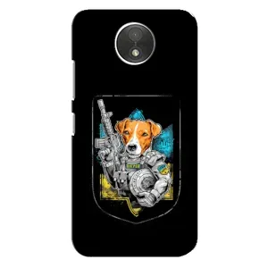Чехол с принтом для Motorola Moto C (XT1750) (Патрон Воин)