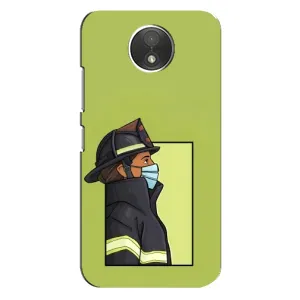 Силиконовый бампер (Работники) на Motorola Moto C (XT1750) (Пожарник)