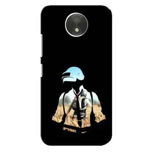 Силиконовый чехол с картинкой "Герой Pubg" на Motorola Moto C (XT1750) (Пубг мен)