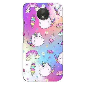 Чехол Unicorn на Motorola Moto C (XT1750) (Радуга и Единорог)