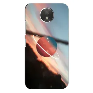 Чехол (ТПУ) с планетами на Motorola Moto C (XT1750) (Сатурн)