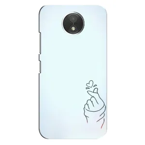 Чехлы (Знак сердечка) на Motorola Moto C (XT1750) (Сердце на голубом)