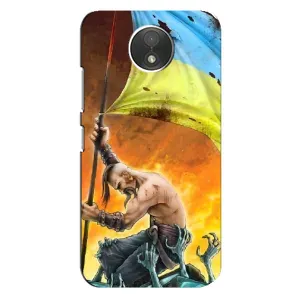 Чехол с картинкой (Патриотический КОЗАК) на Motorola Moto C (XT1750) (Сильный Козак)