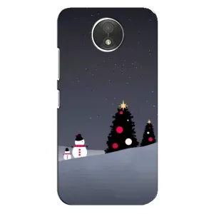 Чехлы на Новый Год Motorola Moto C (XT1750) (Снеговички)