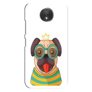 Бампер для Motorola Moto C (XT1750) с картинкой "Песики" (Собака Король)