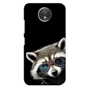 Силиконовый Чехол с Енотами на Motorola Moto C (XT1750) (Стильный Енот)
