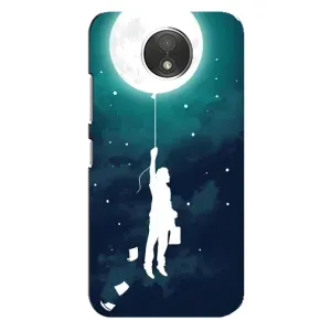 Чехол (ТПУ) с планетами на Motorola Moto C (XT1750) (To The moon)