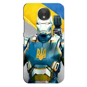 Силиконовый Чехол на Motorola Moto C (XT1750) (Я-Украина) (Украинский робокоп)