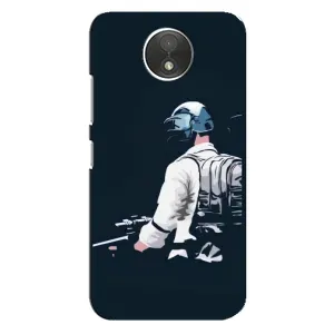 Силиконовый чехол с картинкой "Герой Pubg" на Motorola Moto C (XT1750) (В экиперовке)